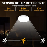 PACK DE 4 FOCOS LED CON SENSOR DE MOVIMIENTO RECARGABLE